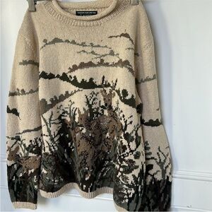 Lauren Ralph Lauren Beige and Olive Sweater